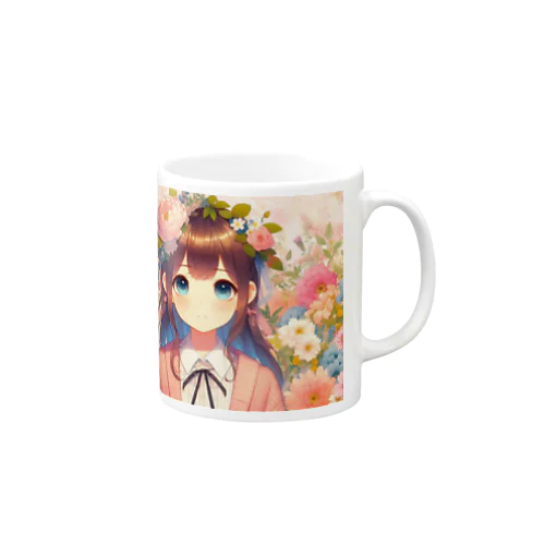 可愛い女の子とお花10 Mug