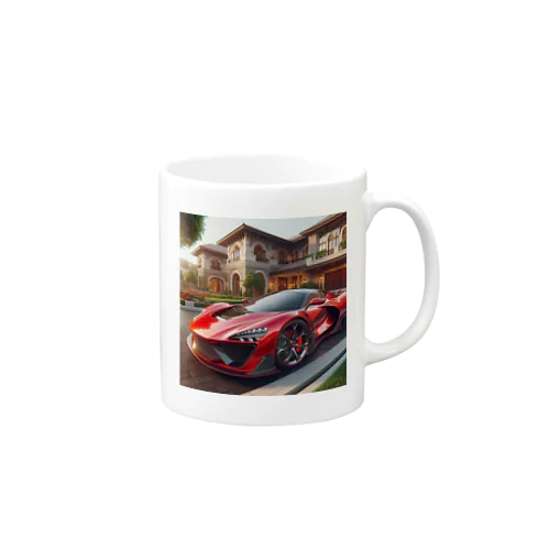 かっこいい赤いスポーツカー Mug