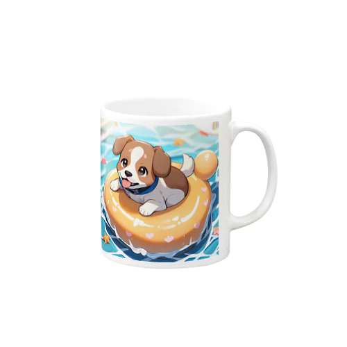 海水浴してるワンコちゃん Mug