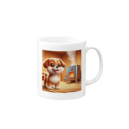 可愛い子犬がサウナでととのう Mug