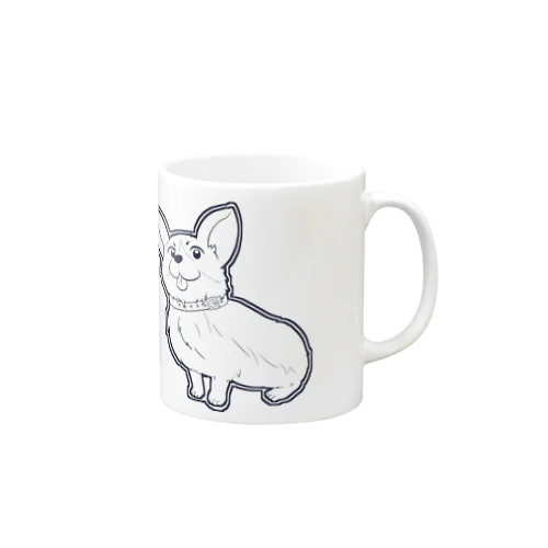 可愛いベロ出しコーギー Mug