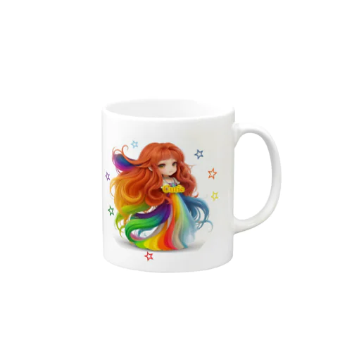 Rainbow Hair Cutie Mug