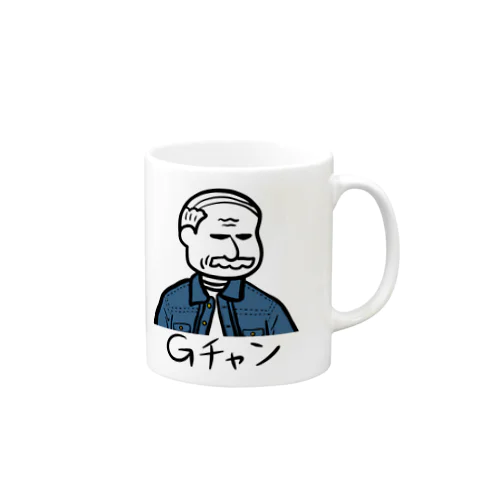 Gジャンを着たGチャン(黒文字) Mug