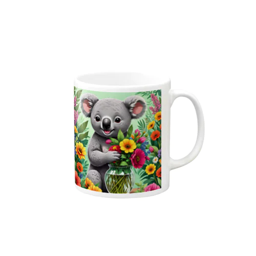 花に囲まれたコアラ Mug