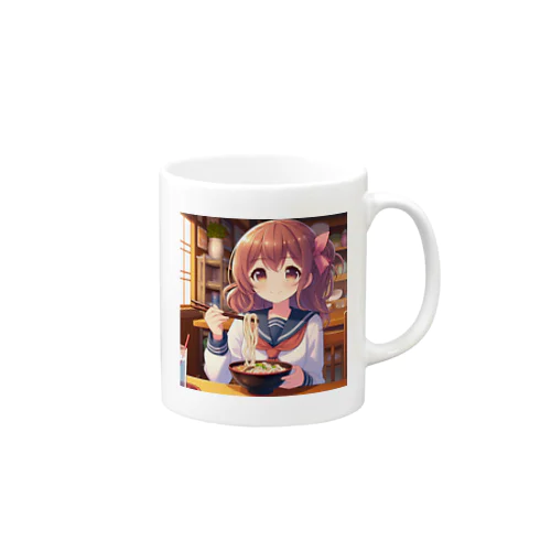 うどんを食べるjk Mug