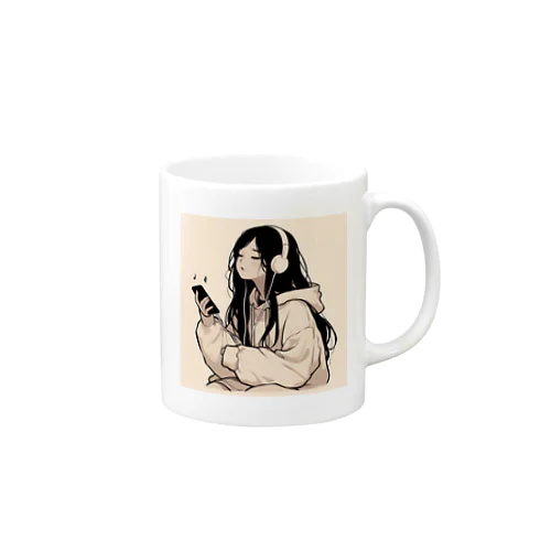 The girl who listens to music2 Mug