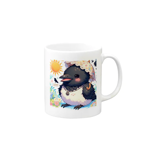 キュートカラス夏 Mug