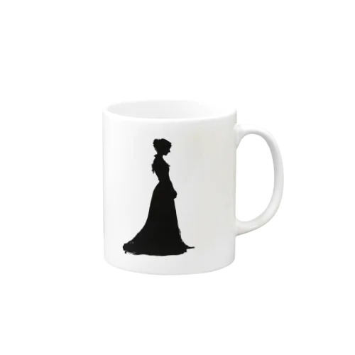 ゴシック女性の全身シルエット Mug