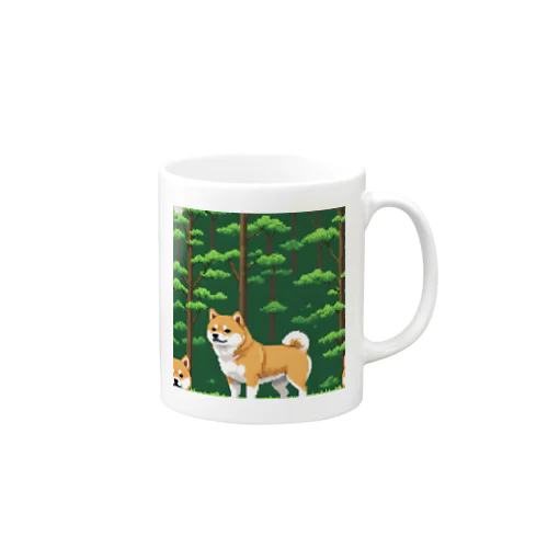 ドット絵の柴犬 Mug