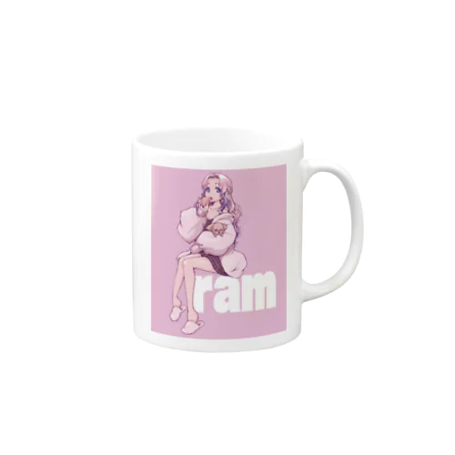 くつろぎram(PINK) Mug