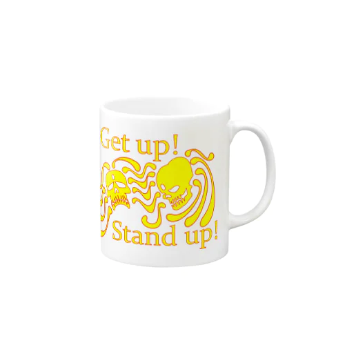 Get up! Stand up!（黄色） マグカップ