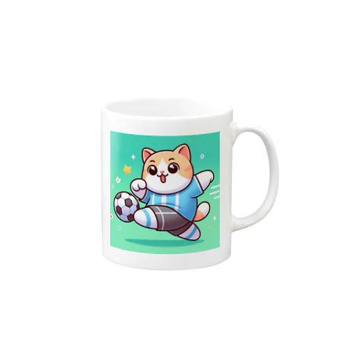 シュートをする猫 Mug