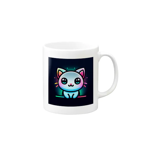 ネオン系の可愛い猫 Mug