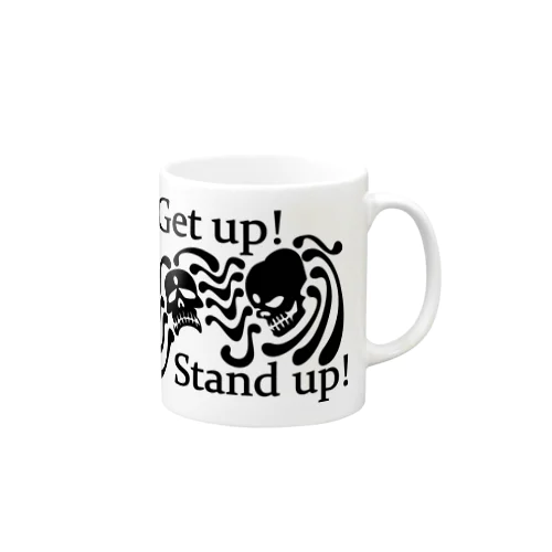 Get Up! Stand Up!(黒) マグカップ