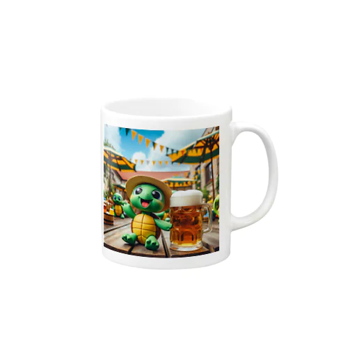 かめっちビアガーデンへ行く Mug