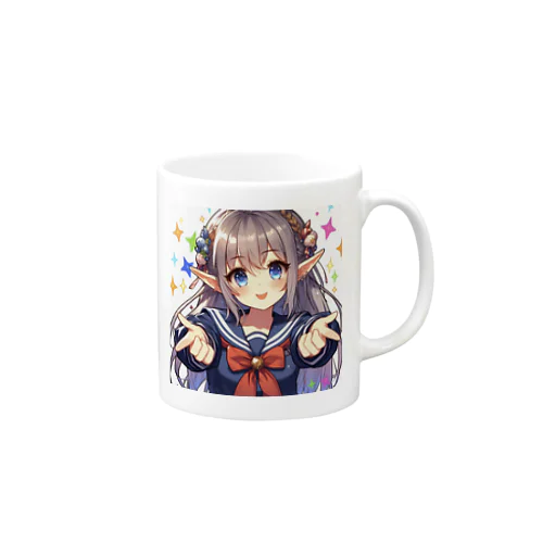 エルフ　美少女　セーラー服　アイドル Mug