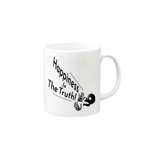 Happiness Is The Truth!（黒） マグカップ