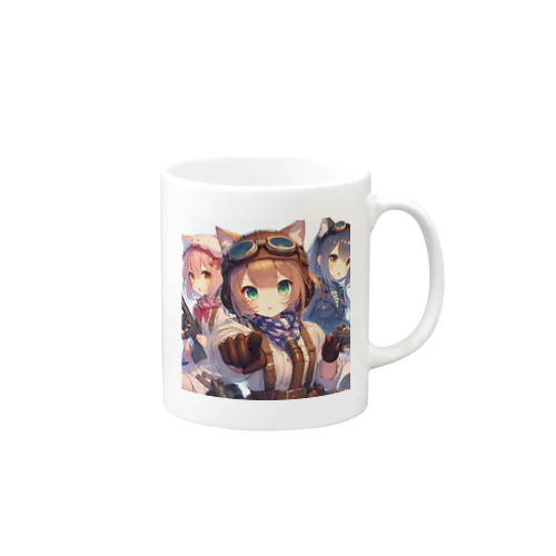 猫パイロット仲間たち Mug