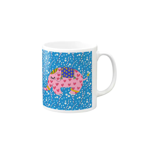 幸福を呼ぶピンクの象 Mug