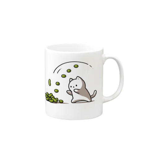 枝豆と猫 Mug