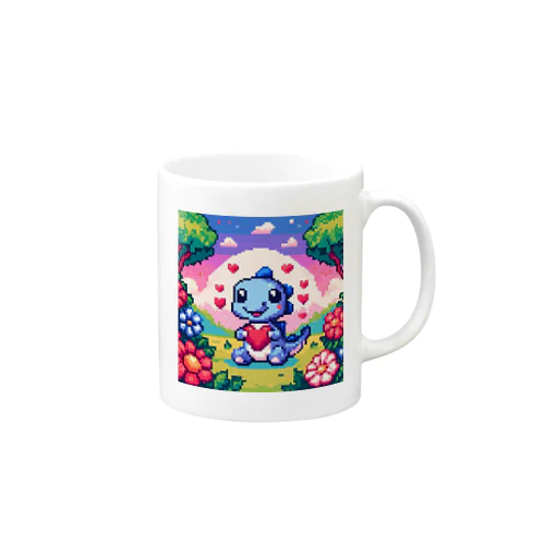 ピクセルアート 恐竜の子ども Mug