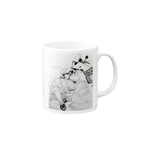 犬とバイクと Mug