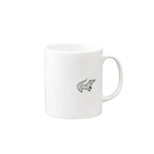 ワニシリーズ2白黒のワニ Mug