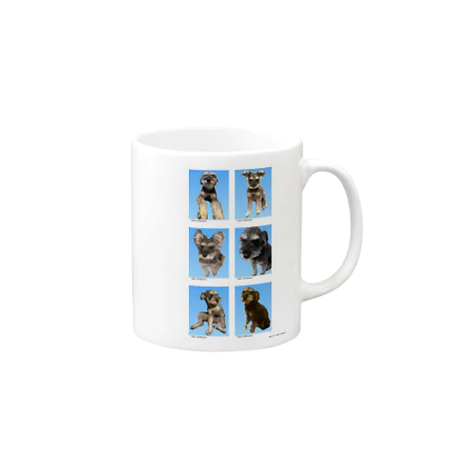 黒い犬 証明写真 Mug