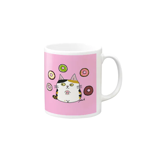 ドーナツみぃにゃんピンク Mug