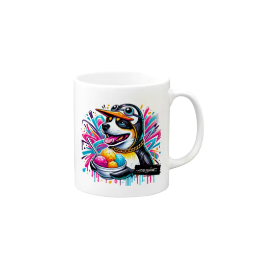 グラフティ イヌ✖️ペンギン Mug