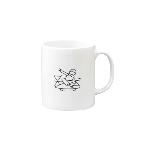 ラインアート　スケボー Mug