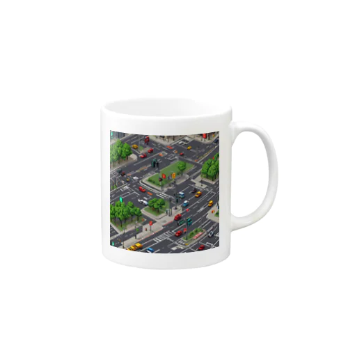 「都会の信号 道路マップ」 Mug