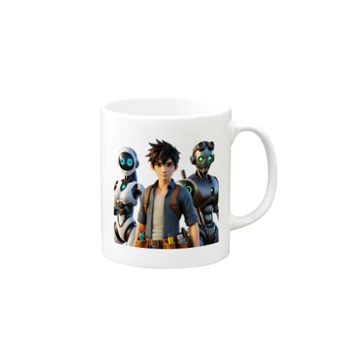 未来都市のロボットたち Mug