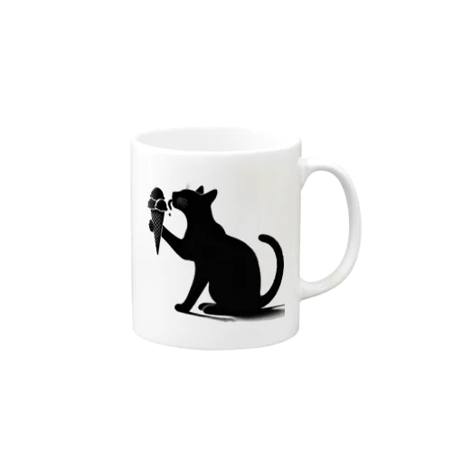 アイスを舐める猫 Mug