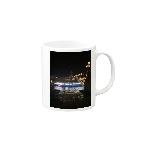 パリ、夜のセーヌ川 Mug