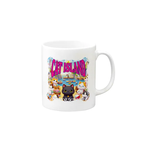 Amaxsa猫の島-Cat-island2 Mug