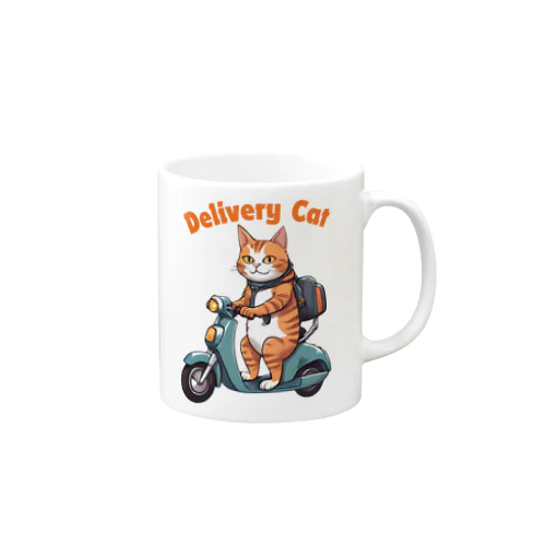 猫の配達人デリバリーキャット Mug