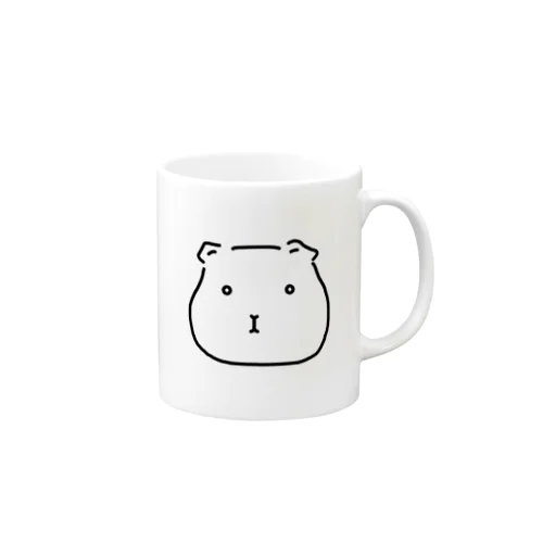 ぽったりモルモット 黒線・透過Ver. Mug