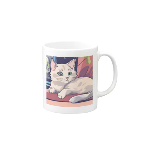 ふわふわ猫ちゃんキーホルダー Mug