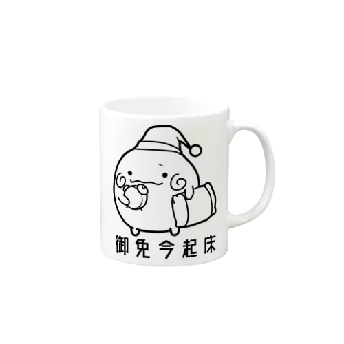 寝過ごしこけだまま黒 Mug