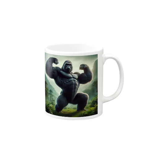 ゴリラがカメラ目線でポージング中🦍✨ Mug