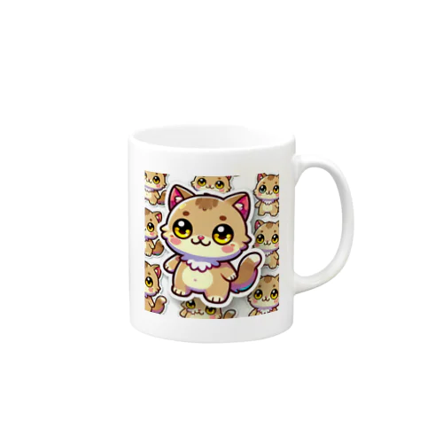 ふんわりした薄茶色に包まれた、ふんわりとした猫 Mug