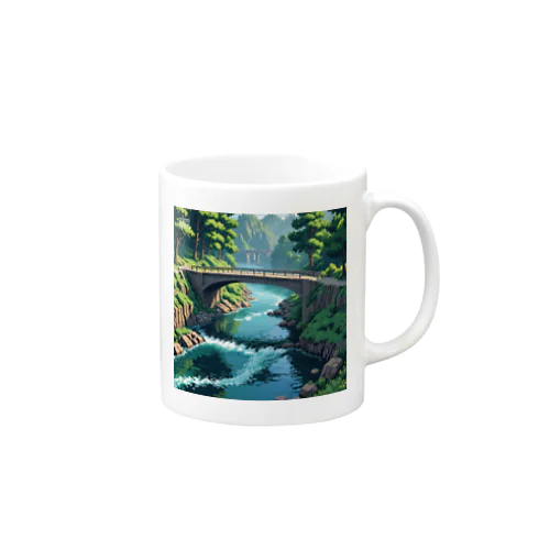 川の水と橋 Mug