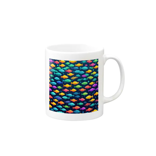 泳いでいる魚の鱗 Mug