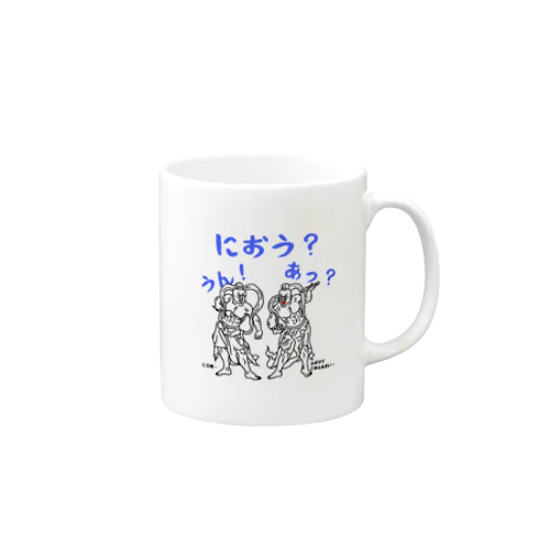 阿・吽(あ・うん)の仁王(におう)様!(線画)(淡色用) Mug