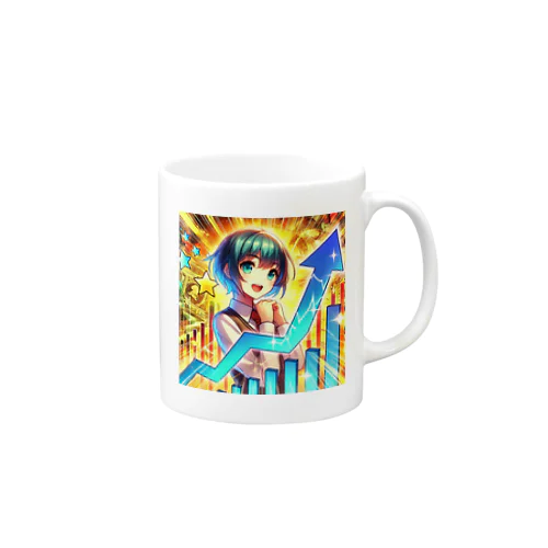 株価高騰 Mug