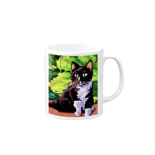 Fresh greenery and cat！ Mug