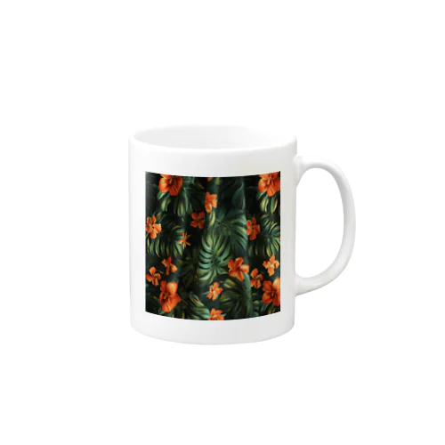 オレンジ色のハイビスカスの花 Mug