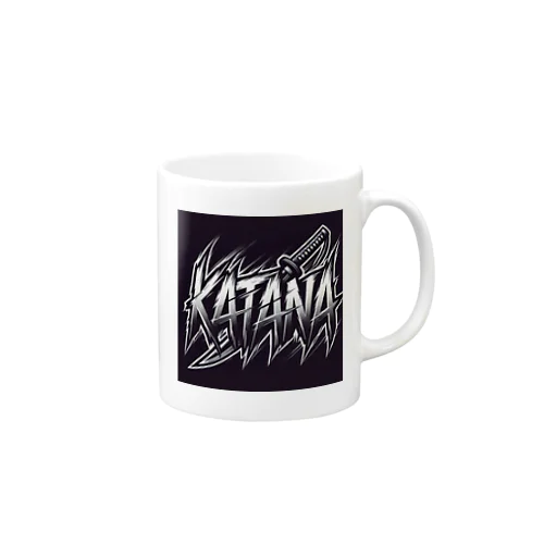 鋭利な刃の迫力を表現した「KATANA」ロゴデザイン マグカップ