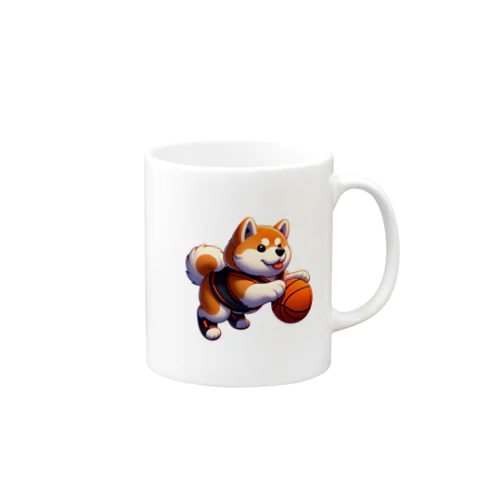 秋田犬×バスケットボール Mug